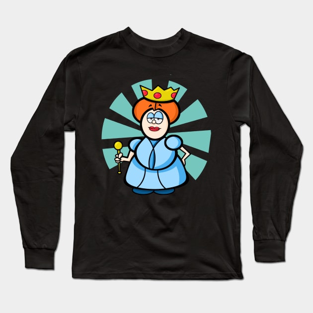 The Queen Long Sleeve T-Shirt by RG Illustration